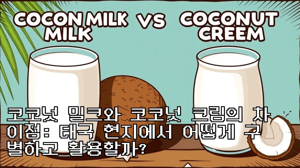 Differences Between Coconut Milk and Coconut Cream How to Distinguish and Use Them in Thailand