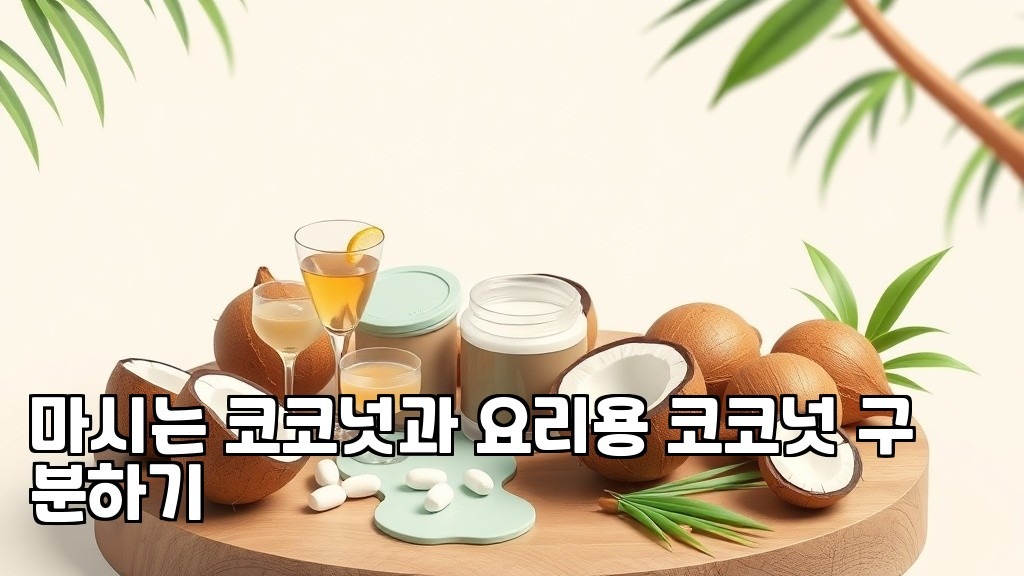 Distinguishing Drinking and Cooking Coconuts