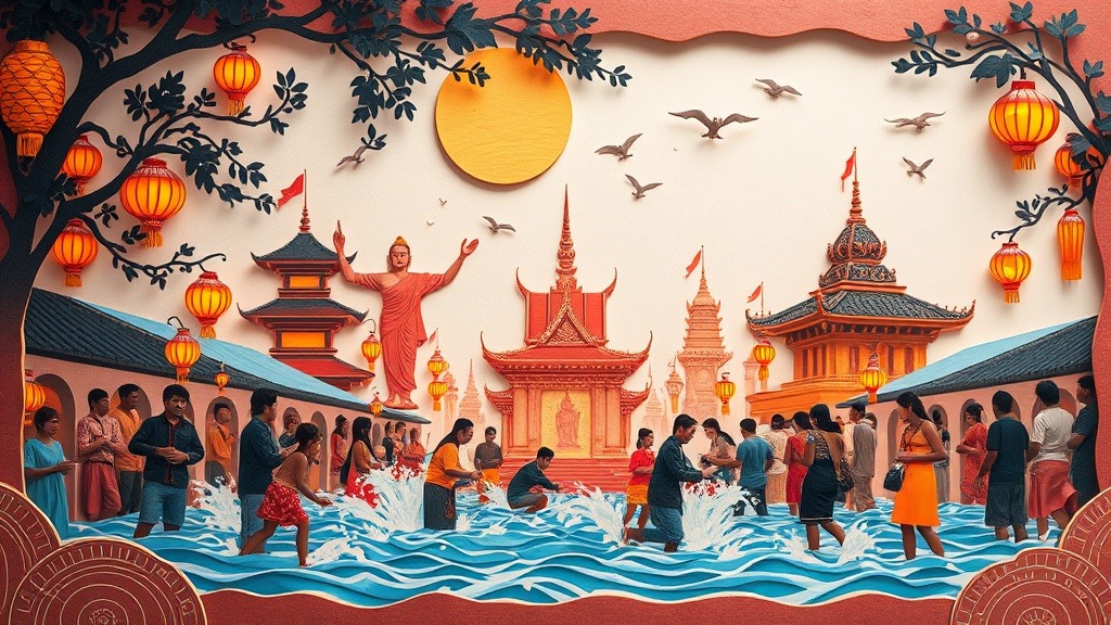 Songkran Festival Origins and the Legend of the Seven Nang Songkran Summary