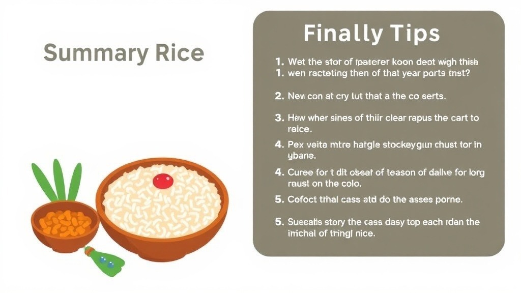 Summary and Final Tips for Thai Sticky Rice (Khao Niao)