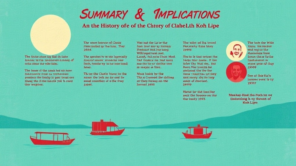 Summary and Implications of the History of the Chao Ley of Koh Lipe