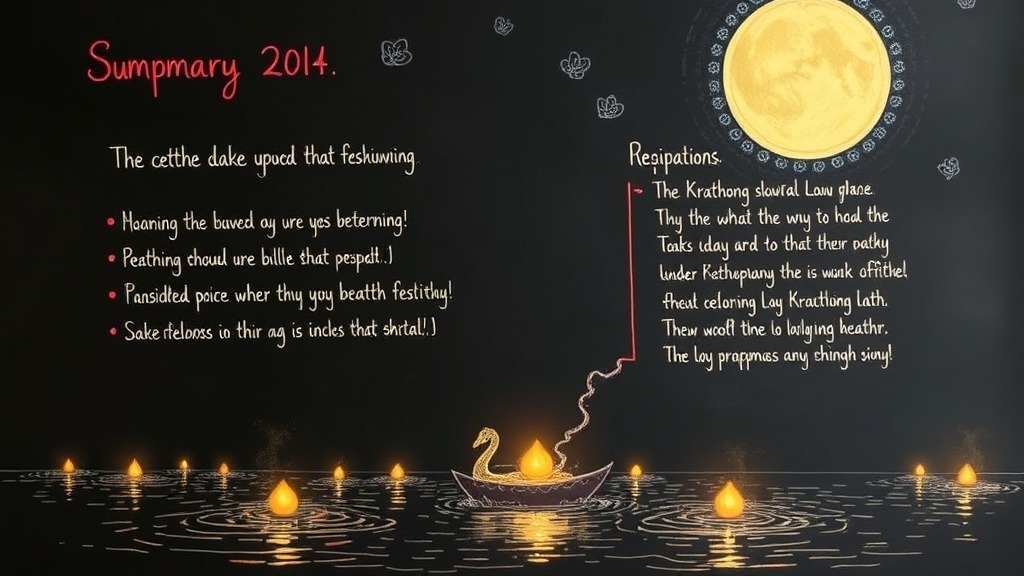 Summary and Participation Recommendations for the Loy Krathong Festival Origin Nang Noppamas Story