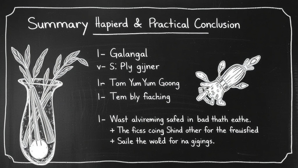 Summary and Practical Conclusion on Galangal vs Ginger in Tom Yum Goong