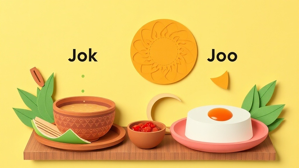 Summary of differences between Jok and Khao Tom (Thai breakfast)
