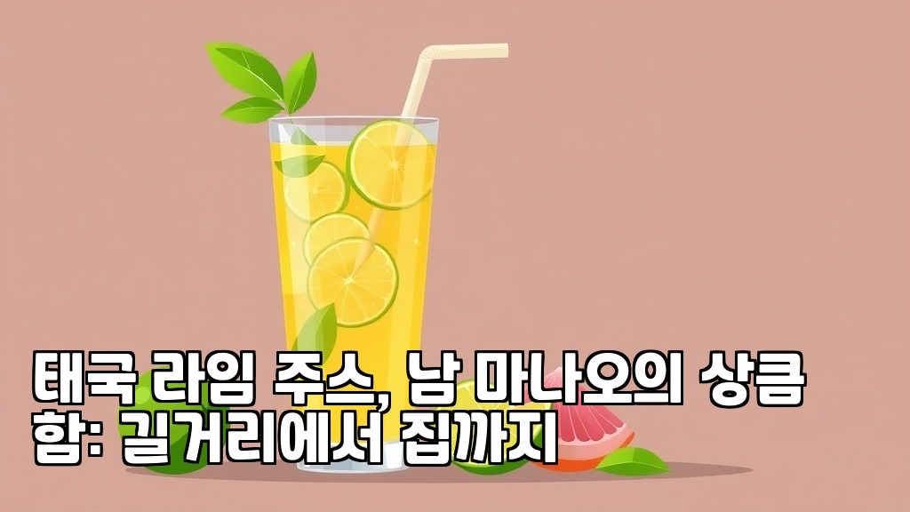 Thai Lime Juice Nam Manao From Street Cups to Home Refreshments