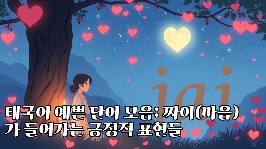 Thai beautiful words with jai heart 