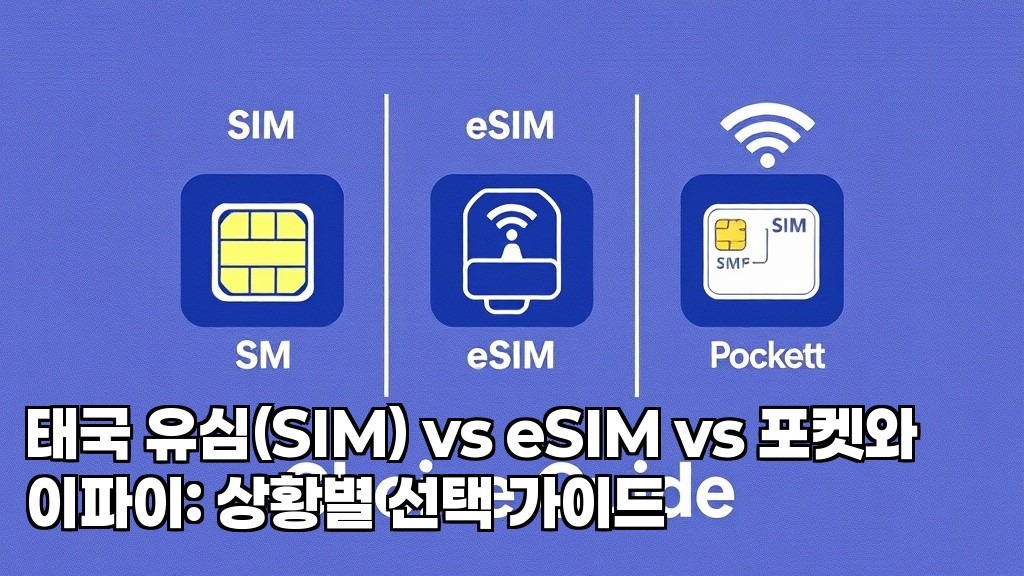 Thailand SIM vs eSIM vs Pocket WiFi Choice Guide