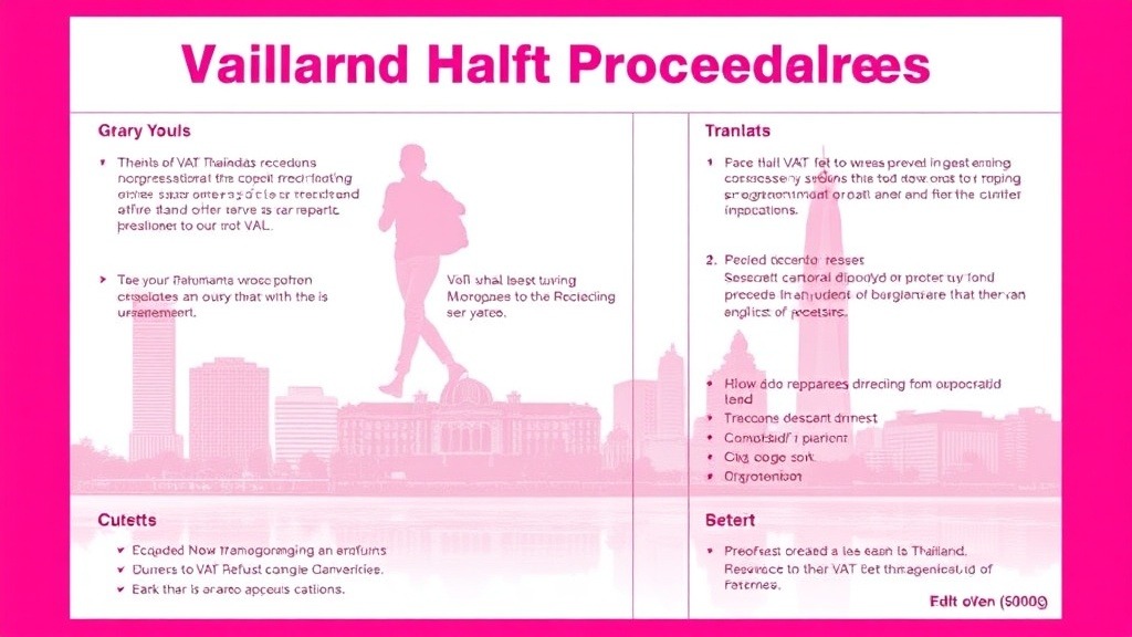 Thailand VAT Refund Procedures A to Z — Key Summary and Recommended Actions